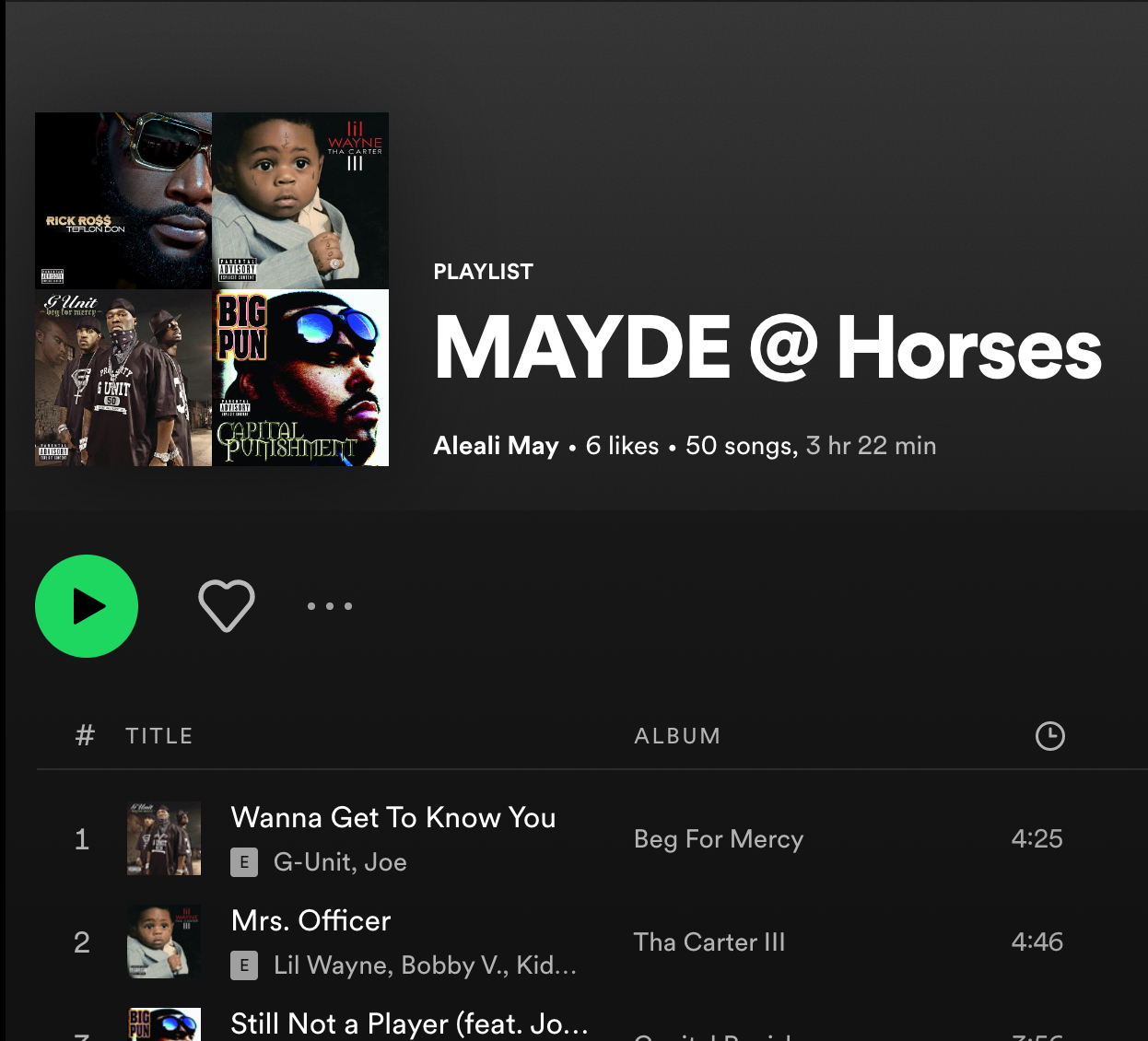 Playlist: MAYDE @ Horses